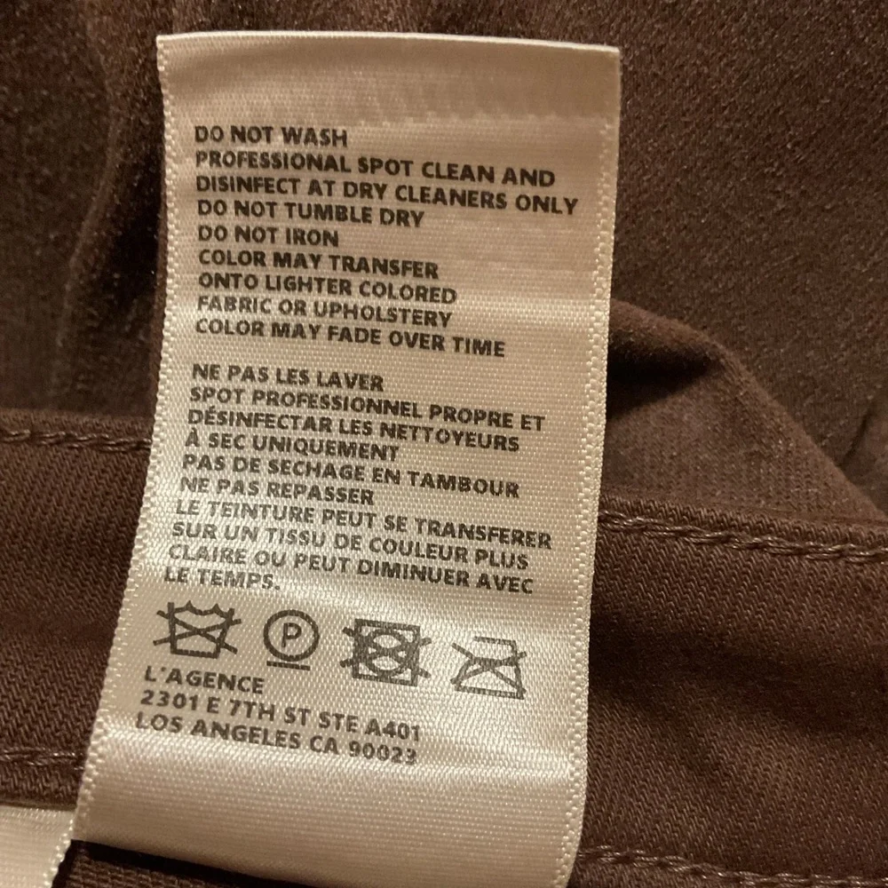 L’ Agence Margot Skinny Jeans Brown High Rise - Picture 12 of 12